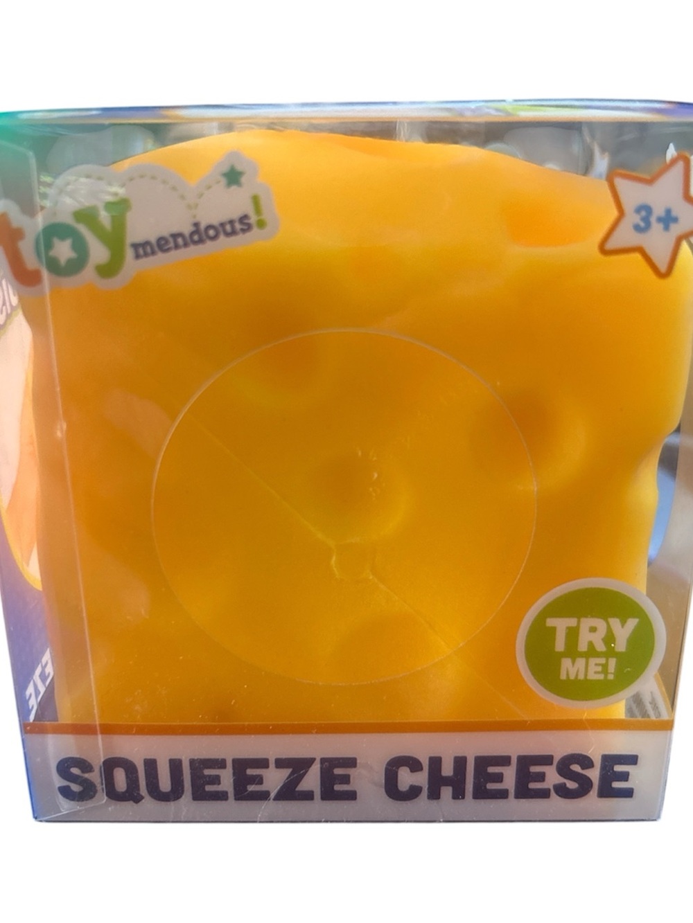 Squeeze Cheese Squishy Toy - Bright Yellow